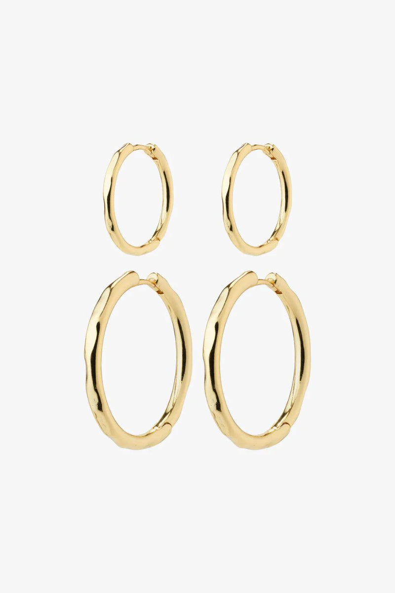 PILGRIM | EVE HOOP EARRINGS 2 IN 1 SET