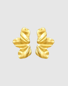 Sculptural and dramatic, the Castel & Co Sienna Earrings feature fluid, folded curves in radiant gold plating. Their bold silhouette and organic form create a striking sense of movement, designed to frame the face with modern artistry. A statement earring that embodies elegance with an edge.

Material: Stainless steel, Gold plating
Closure Type: Stud
Earrings Size: 4.5 x 2.5 cm
Waterproof and hypoallergenic
Weight: 7g