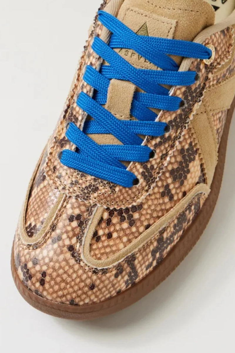 ASFVLT | ELITE CLASSIC SNEAKERS | BEIGE SNAKE/BLUE