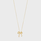 Pilgrim Cassian Necklace
Available in Gold-plated &amp; silver – plated with pendant
Trendy bow pendant
Measures 40 cm + 9 cm extension chain
The on-point look of the season
Made from 99% recycled material