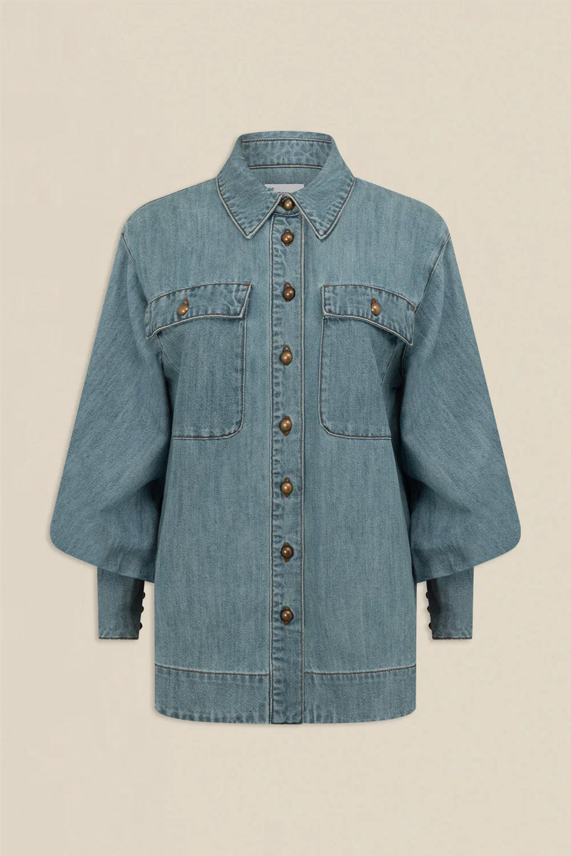 Zoe Kratzmann | Crest Lt Washed Denim Top