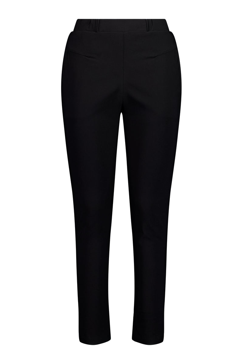 The Dartsta Pants by N-E-S – softly tapered pants with dart detailing, flat front and elastic back waist. Comfortable, timeless and NZ made.