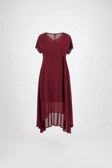 N-E-S | KIRA DRESS | black, ink, digital cobalt, cranberry