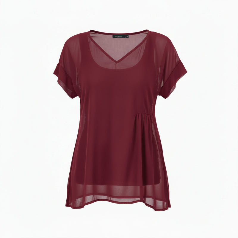 N-E-S | KIRA TOP | black, ink, cranberry