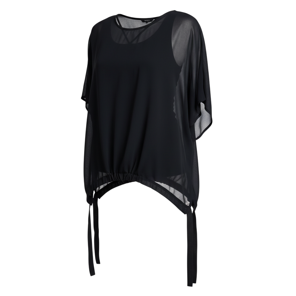 The Vanotti Tunic – N-E-S’ best-selling throw-on top with a scoop neckline and adjustable feature hem. Perfect over a Lattice Singlet. NZ made.
