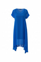 N-E-S | KIRA DRESS | black, ink, digital cobalt, cranberry