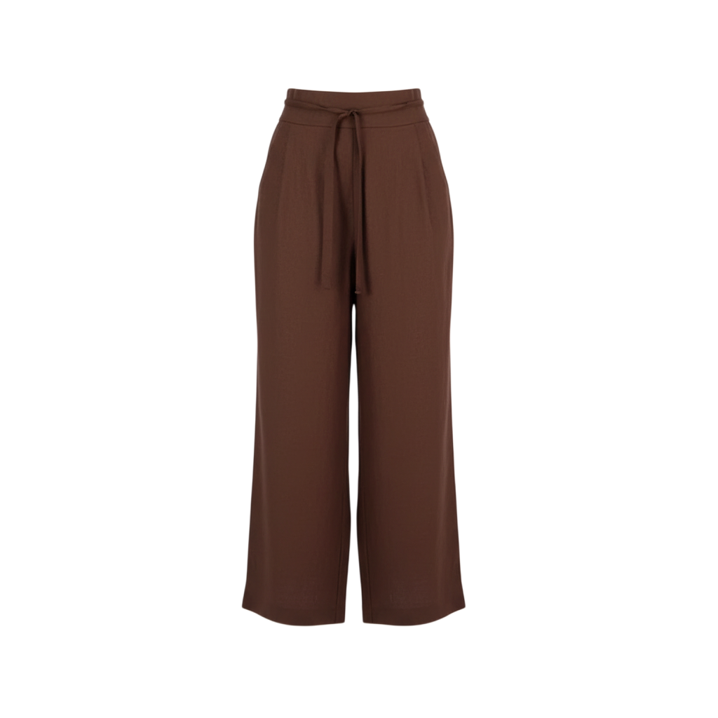 N-E-S Rita Pant. Linen Blend, full length, pockets. Available in black, white, brown. made in NZ.