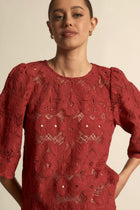 zoe Kratzmann Glisten top
A luminous update on a beloved classic. the glisten top reworks a best-selling silhouette through volume, balance and delicate lace.