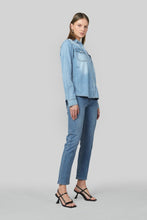 Load image into Gallery viewer, Della is a slim Straight Leg Jeans crafted in comfort stretch 11 oz denim. The Length is ankle height and styled up for an elegant look.

Model Wears Size 8/Small and is 176cm tall

Composition: Stretch Denim - 94% Cotton 5% Elasterell 1% Elastane

BRAND: Dricoper
