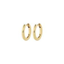 Load image into Gallery viewer, CHARM SMALL HOOP EARRINGS | GOLD
