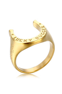 PĀMU Lucky Ring - A Cheeky Charm for Everyday Wear

Say hello to the Lucky Ring - your new go-to good fortune talisman. Featuring a horseshoe design engraved with "Lucky Bugger", this piece brings just the right mix of attitude and charm. It’s the kind of ring that gets noticed, then gets a grin.

Crafted to be worn day in, day out, it holds its shine and stays comfortable on the hand. Whether you’re stacking it with your favourites or letting it fly solo, this ring adds personality without trying too hard.
