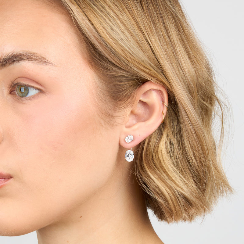 ALTA JEWELLERY | DOUBLE OVAL-CUT STUD EARRINGS