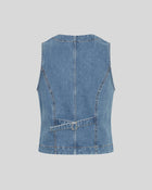 MSCH | ELI ADA DENIM VEST

The Eli Ada vest is a suit inspired vest but recreated in a denim quality. The vest features cutline details to enhance your figure, silver buttons and an adjustable strap on the back to ensure it fits you perfectly. Style it with the matching Eli Ada jeans.

This vest has a tailored fit. The model is 173cm and wears s size S.

Composition: 100% Certified Organic Cotton.