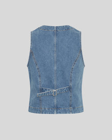 MSCH | ELI ADA DENIM VEST

The Eli Ada vest is a suit inspired vest but recreated in a denim quality. The vest features cutline details to enhance your figure, silver buttons and an adjustable strap on the back to ensure it fits you perfectly. Style it with the matching Eli Ada jeans.

This vest has a tailored fit. The model is 173cm and wears s size S.

Composition: 100% Certified Organic Cotton.