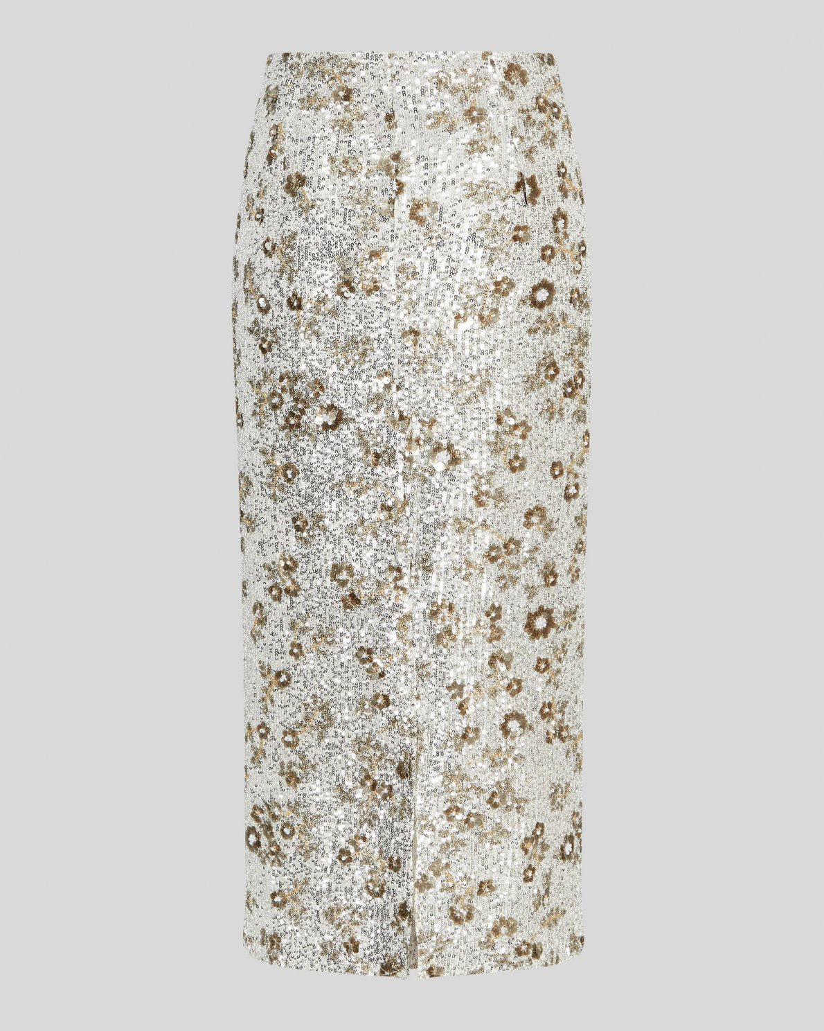 MSCH Copenhagen Magnolia Skirt with shimmering sequin detailing, designed in a flattering high waisted silhouette with a straight cut fit. Crafted from a comfortable polyester and elastane blend, this statement skirt adds a touch of glamour to both casual styling and elevated evening looks.