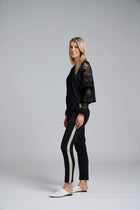 The NES Lilly Piped Pant by N-E-S – a 7/8 straight leg pant with contrast piping, soft stretch fabric and sport-luxe detailing. Comfortable, polished and NZ made.
