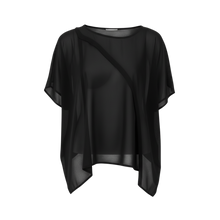 The NES Luna Top – a sheer chiffon top with exposed seams and relaxed fit. Perfect for layering. Lightweight and NZ made.
