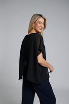 The NES Luna Top – a sheer chiffon top with exposed seams and relaxed fit. Perfect for layering. Lightweight and NZ made.