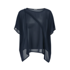 The NES Luna Top – a sheer chiffon top with exposed seams and relaxed fit. Perfect for layering. Lightweight and NZ made.