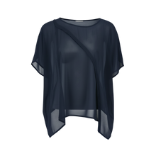 The NES Luna Top – a sheer chiffon top with exposed seams and relaxed fit. Perfect for layering. Lightweight and NZ made.