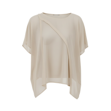 The NES Luna Top – a sheer chiffon top with exposed seams and relaxed fit. Perfect for layering. Lightweight and NZ made.