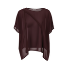 The NES Luna Top – a sheer chiffon top with exposed seams and relaxed fit. Perfect for layering. Lightweight and NZ made.
