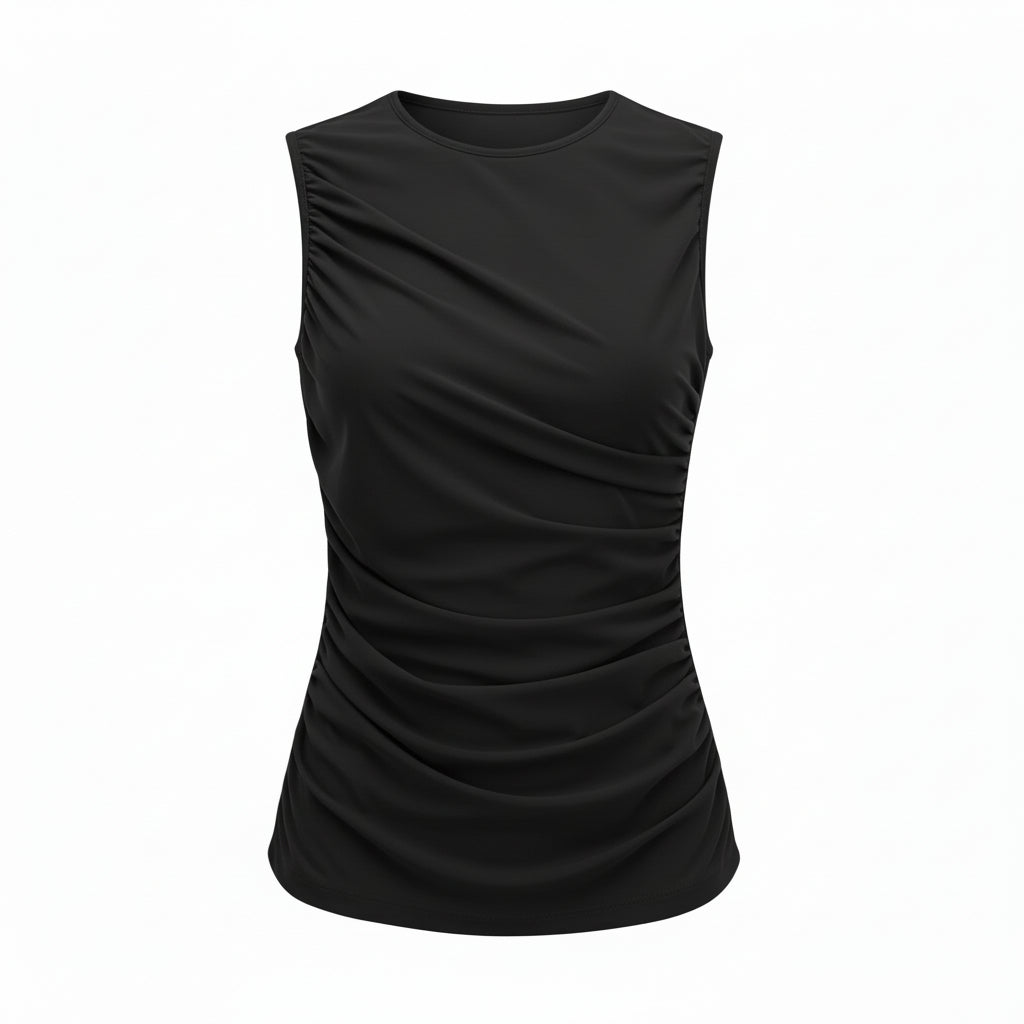 NES Lyla Mesh Tank Flattering designed in a soft, stretch mesh. Featuring front rouching and a double-layered front for added coverage. Made in NZ