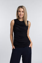 NES Lyla Mesh Tank Flattering designed in a soft, stretch mesh. Featuring front rouching and a double-layered front for added coverage. Made in NZ