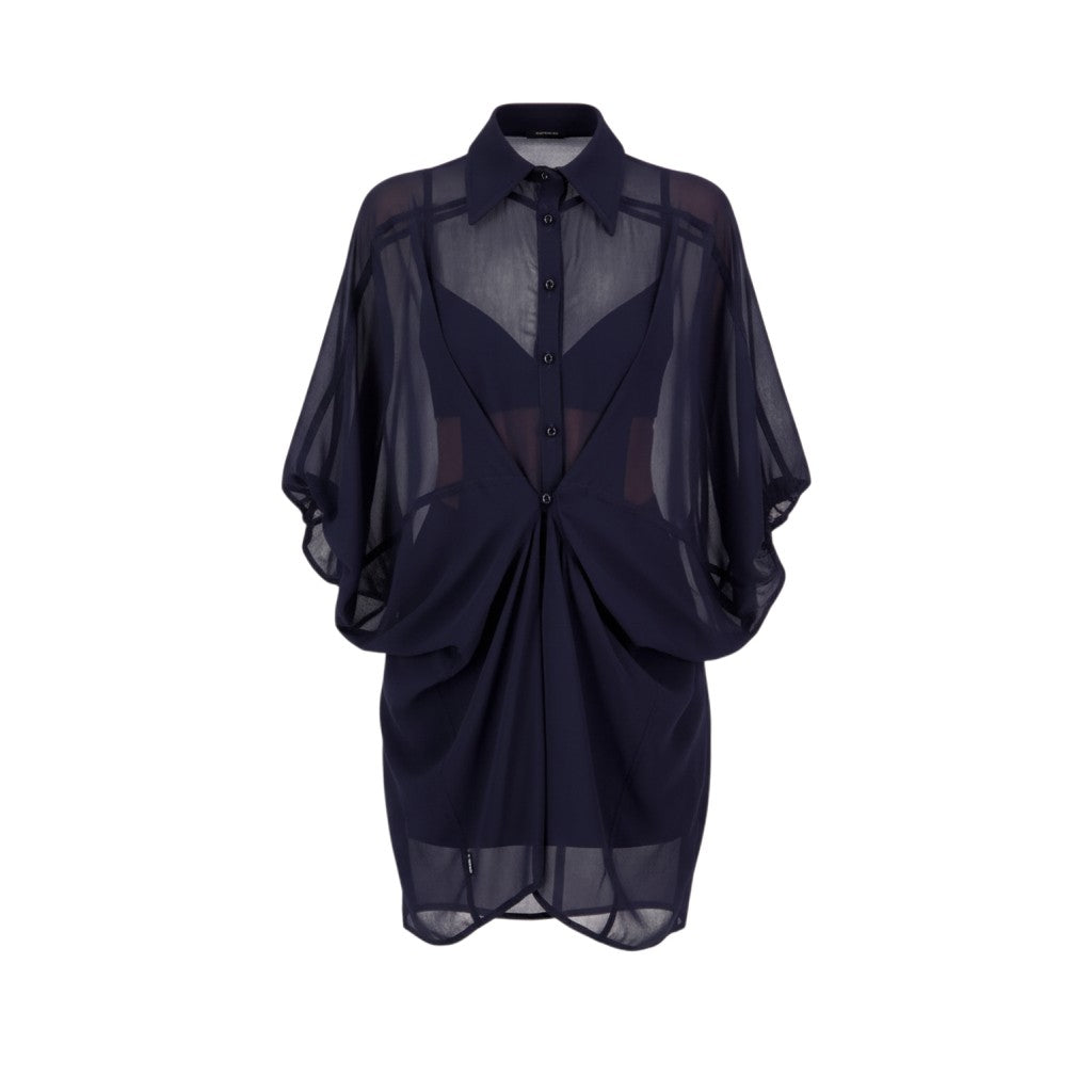 The NES Obi Shirt – a sheer chiffon shirt with relaxed fit and adjustable waist. Lightweight, versatile and NZ made.