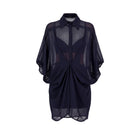 The NES Obi Shirt – a sheer chiffon shirt with relaxed fit and adjustable waist. Lightweight, versatile and NZ made.