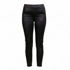 The NES Satin Section Black Pant – a stretch satin pant with elastic waist and panel detail. Elegant, versatile and NZ made.