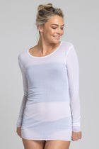 The NES Soul Top – a soft nylon mesh long sleeve base layer with a streamlined fit. Perfect for layering under dresses, shirts and knitwear. NZ made.