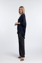 The NES Virtue Tunic – a floaty, relaxed tunic with a scoop neck, curved hem and effortless drape. Perfect layered over a Lattice Singlet. NZ made.
