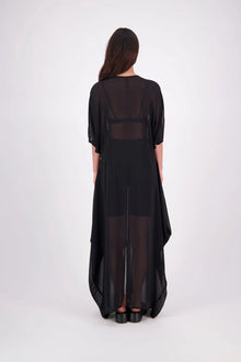 The N-E-S Remi Dress is a dreamy maxi style crafted in sheer chiffon, designed to be worn over a N-E-S Lattice Slip. Featuring floaty kimono sleeves, a soft V-neckline with a scoop back (or wear it reversed), and a slight barrel hem created by unique side seam panels that flow from the centre front. Finished at lower calf length for graceful movement—this dress brings effortless elegance to any occasion.
Our model is 174cm and wears XS/S (8-10)
Composition: polyester Chiffon
Designed in New Zealand