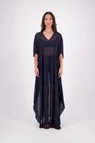 The N-E-S Remi Dress is a dreamy maxi style crafted in sheer chiffon, designed to be worn over a N-E-S Lattice Slip. Featuring floaty kimono sleeves, a soft V-neckline with a scoop back (or wear it reversed), and a slight barrel hem created by unique side seam panels that flow from the centre front. Finished at lower calf length for graceful movement—this dress brings effortless elegance to any occasion.
Our model is 174cm and wears XS/S (8-10)
Composition: polyester Chiffon
Designed in New Zealand