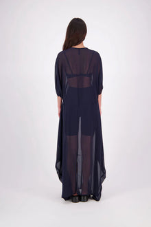 The N-E-S Remi Dress is a dreamy maxi style crafted in sheer chiffon, designed to be worn over a N-E-S Lattice Slip. Featuring floaty kimono sleeves, a soft V-neckline with a scoop back (or wear it reversed), and a slight barrel hem created by unique side seam panels that flow from the centre front. Finished at lower calf length for graceful movement—this dress brings effortless elegance to any occasion.
Our model is 174cm and wears XS/S (8-10)
Composition: polyester Chiffon
Designed in New Zealand