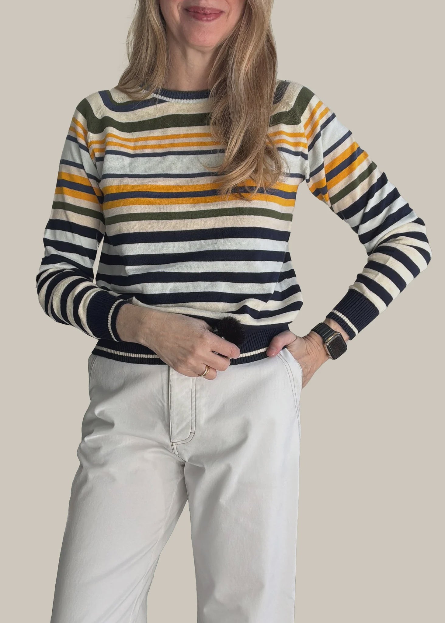 POL | SELA SPRING MULTI STRIPE KNIT