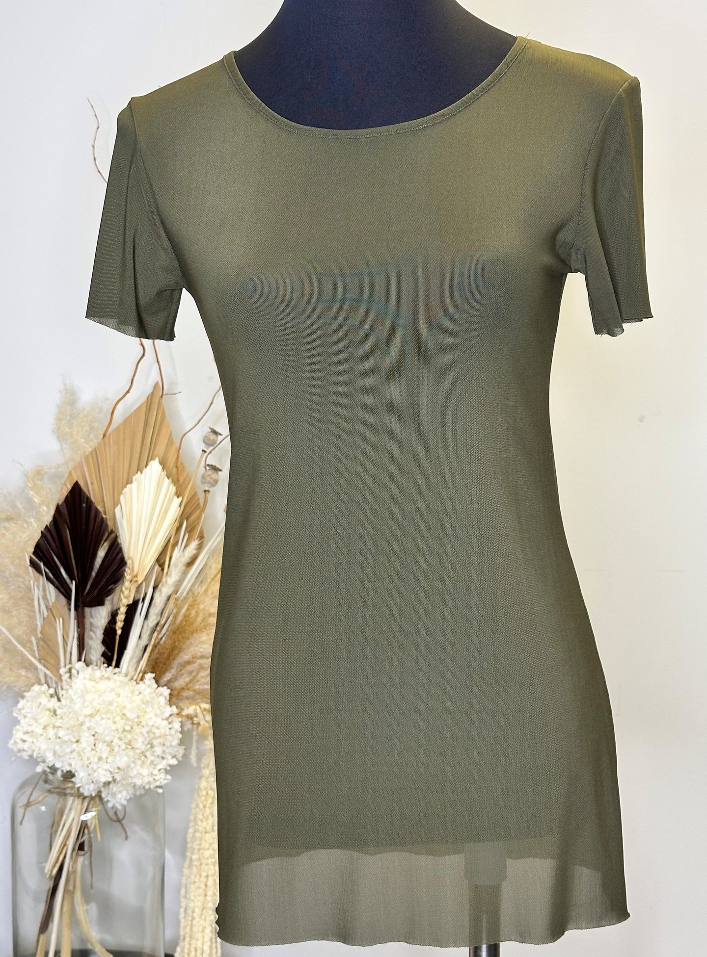 SHORT SLEEVE SOUL TOP | KHAKI